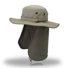 Unisex Quick Drying Sun Hat With Neck Guard Lightweight UV Protection Bucket Hat