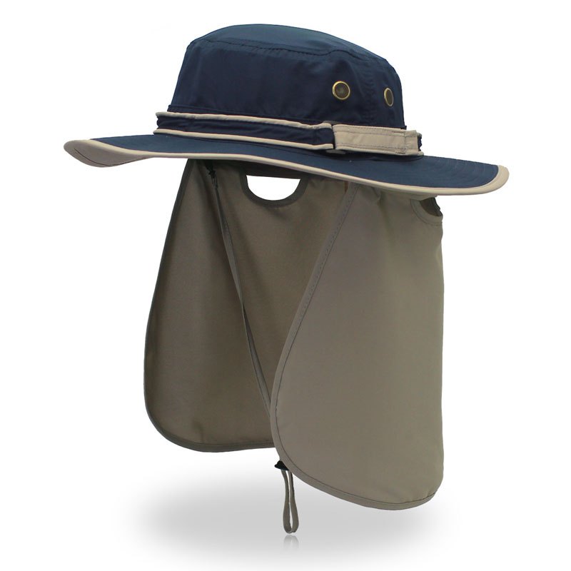 Unisex Quick Drying Sun Hat With Neck Guard Lightweight UV Protection Bucket Hat