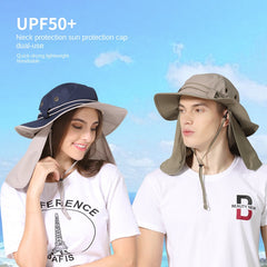 Unisex Quick Drying Sun Hat With Neck Guard Lightweight UV Protection Bucket Hat