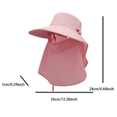Quick Dry Sun Hat with Face Covering UV Protection Boonie Hats