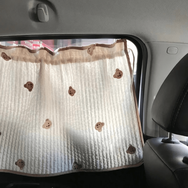 Thickened Cotton Universal Sun Visor Suction Cup Privacy Curtain