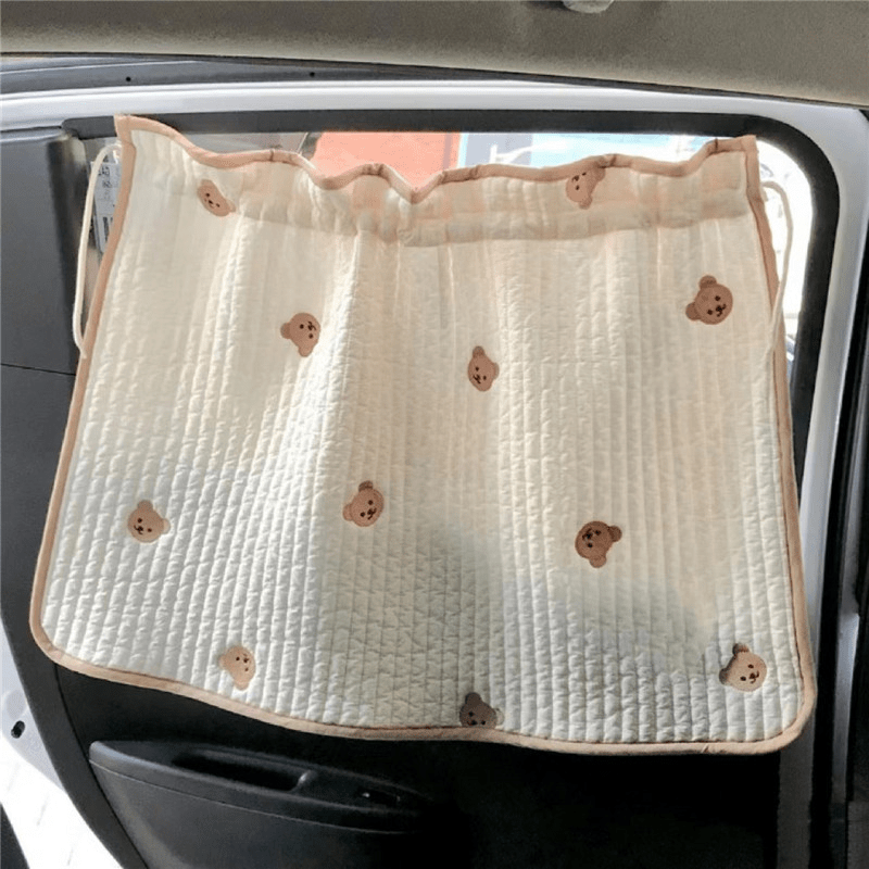 Thickened Cotton Universal Sun Visor Suction Cup Privacy Curtain