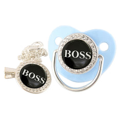 Luxury Golden Artificial Diamond Pacifier Chain Clip