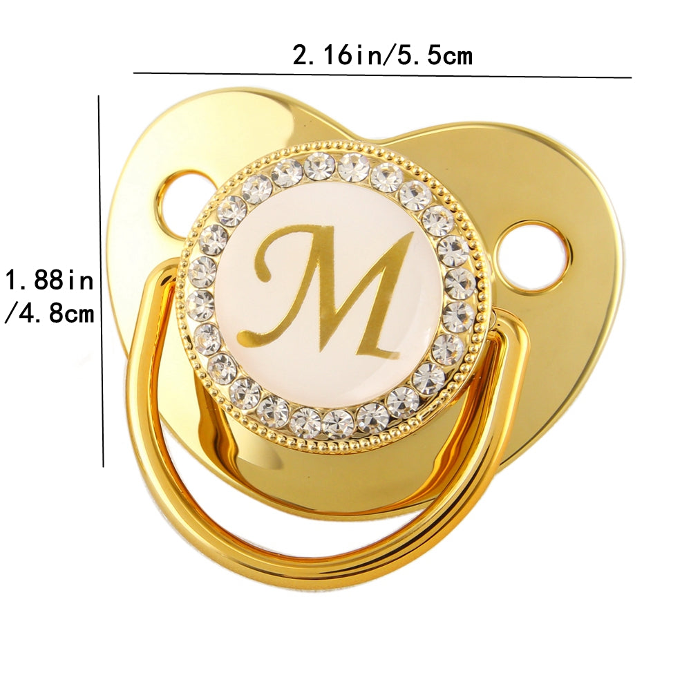 Golden Baby Pacifier: Sparkle and Shine with the 26 Letters