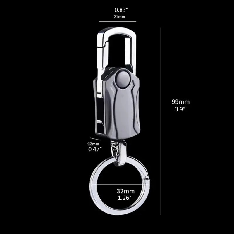 Metal Keychain with 360 Rotation for Outdoor and Business