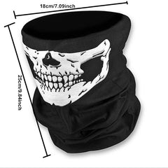 Skull Bike Motorcycle Helmet Neck Face Mask Paintball Ski Sport Headband