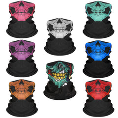 Skull Bike Motorcycle Helmet Neck Face Mask Paintball Ski Sport Headband