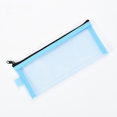 Transparent Nylon Mesh Pen Bag for Students Stationery Storage