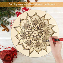 10pcs Unfinished Wood Circles for Crafts Wooden Cutouts for Crafts Door Hanger