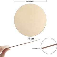 10pcs Unfinished Wood Circles for Crafts Wooden Cutouts for Crafts Door Hanger