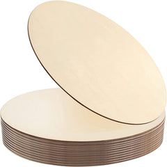 10pcs Unfinished Wood Circles for Crafts Wooden Cutouts for Crafts Door Hanger