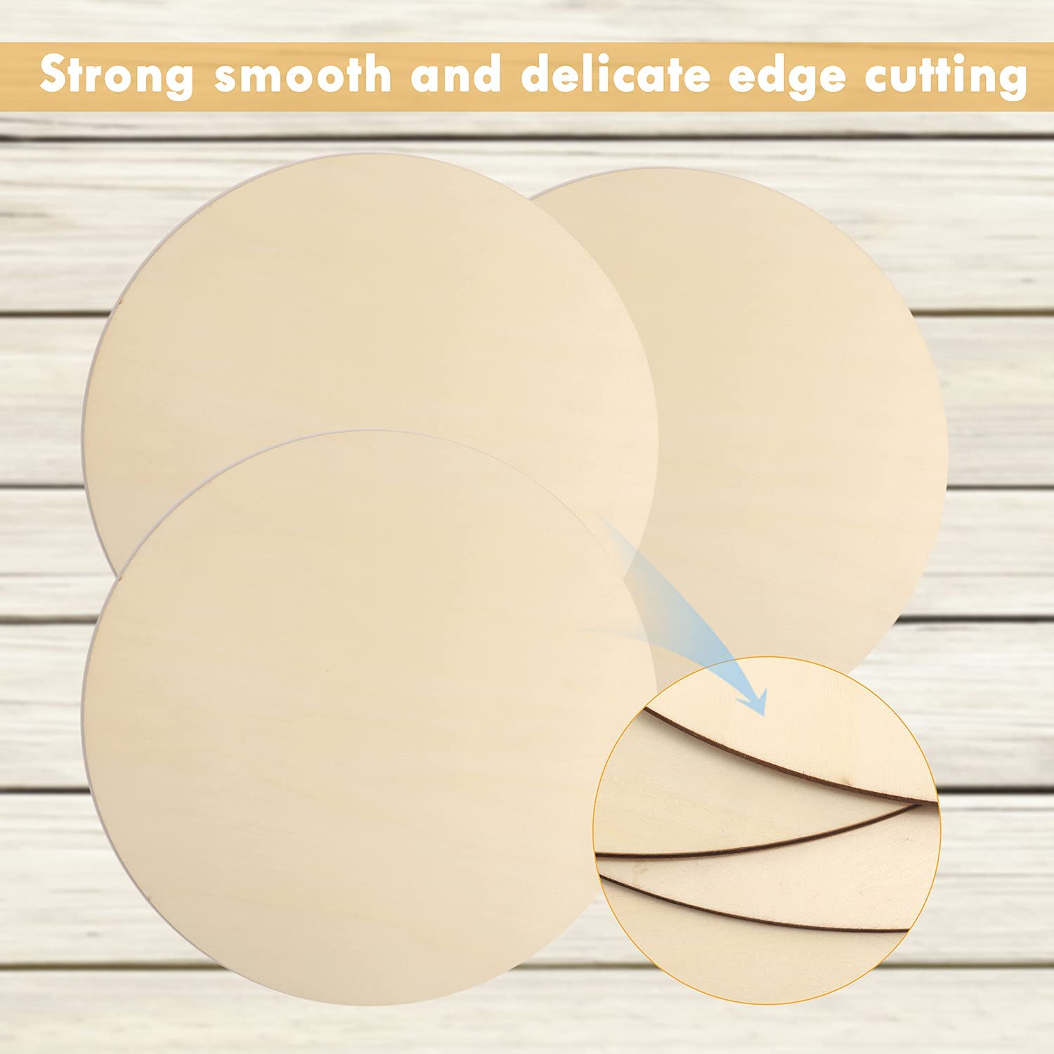 10pcs Unfinished Wood Circles for Crafts Wooden Cutouts for Crafts Door Hanger