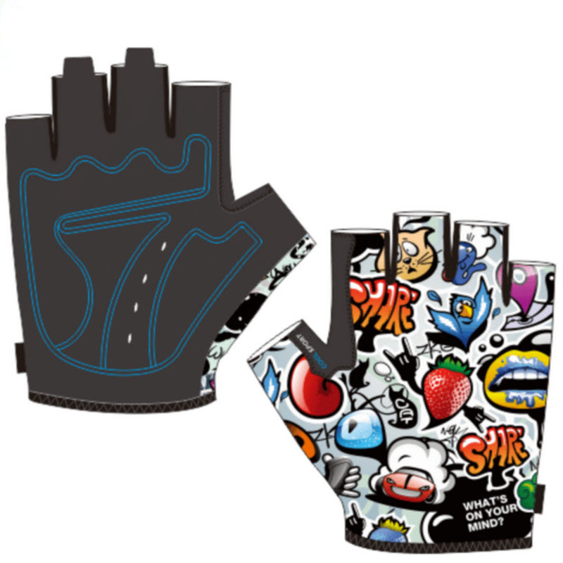Kids Fingerless Cycling Gloves for Outdoor Sports, Boys and Girls Ages 4