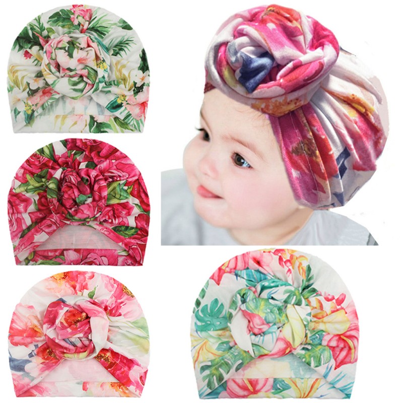 Floral Turban Headwrap for Baby Boys & Girls