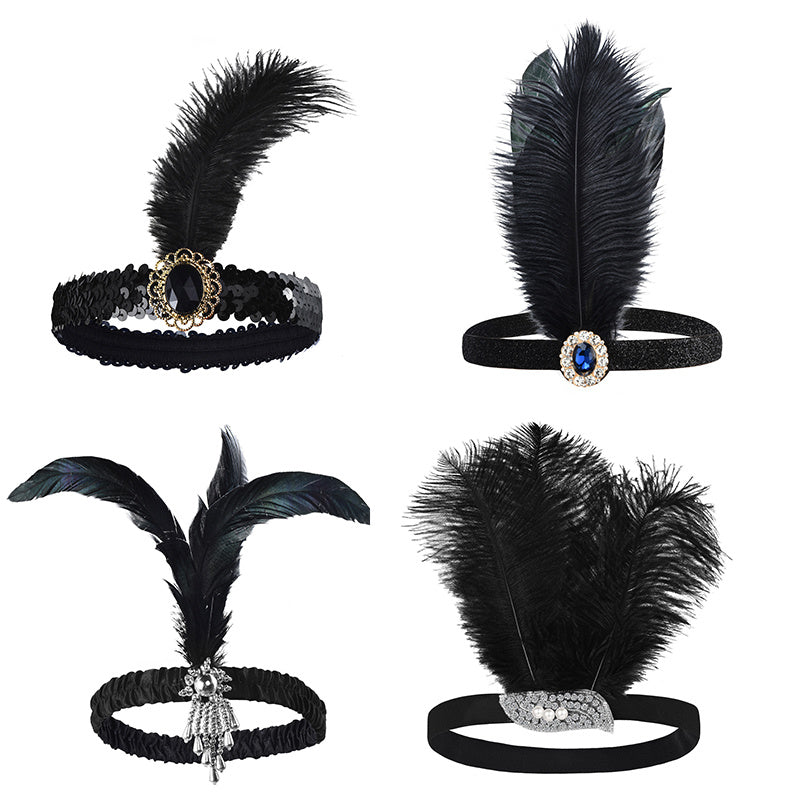 Feather Headband Female Halloween Party Hair Accessory