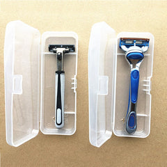 Eco Friendly Men's Shaver Storage Box Transparent Plastic Case for Razors