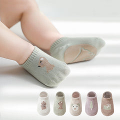 Cotton Anti-skid Socks for Infants Toddlers - Cartoon Animal Plant Patterns