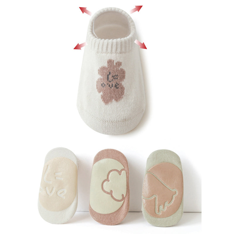 Cotton Anti-skid Socks for Infants Toddlers - Cartoon Animal Plant Patterns