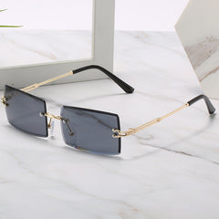 Frameless Square Sunglasses Men's Casual Mixed Sunglasses