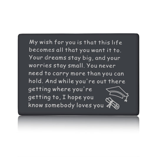 College Graduation Wallet Insert Card Gift