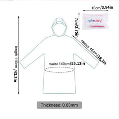 Disposable Adult Raincoat Ponchos with Drawstring Hood
