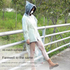 Disposable Adult Raincoat Ponchos with Drawstring Hood