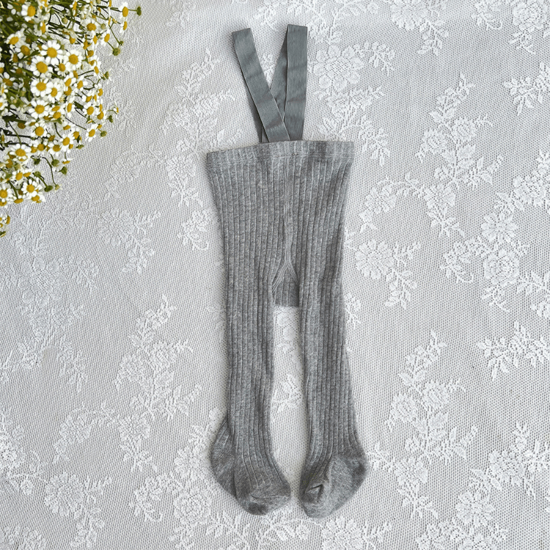 Baby Girls Plain Suspender Pantyhose Comfortable Socks For Kids