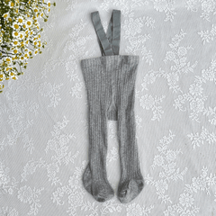 Baby Girls Plain Suspender Pantyhose Comfortable Socks For Kids