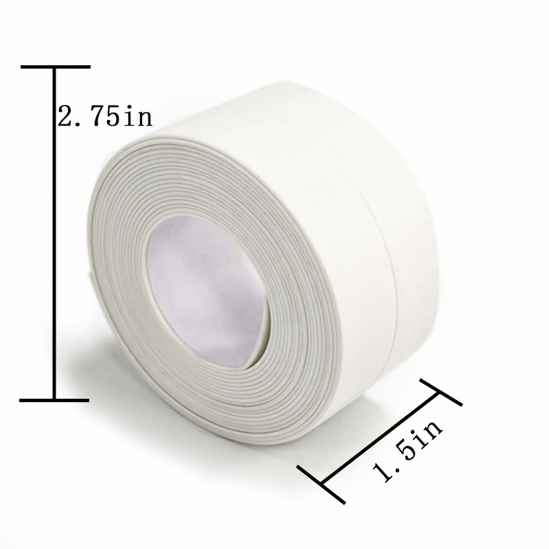 10.5ft PVC Caulk Tape Mildew Proof Waterproof for Kitchen Bathroom Sink Wall Crn
