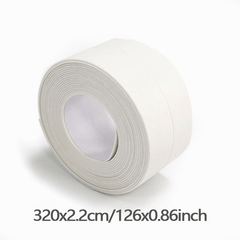 10.5ft PVC Caulk Tape Mildew Proof Waterproof for Kitchen Bathroom Sink Wall Crn