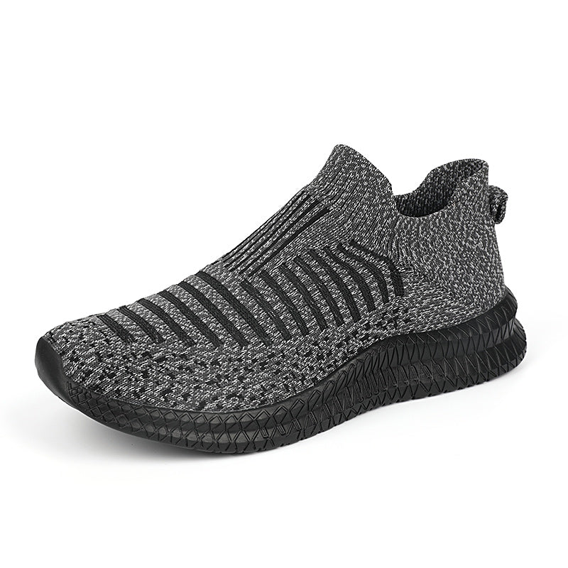 Men's Breathable Knit Slip On Sneakers Comfortable Anti skid Shoes