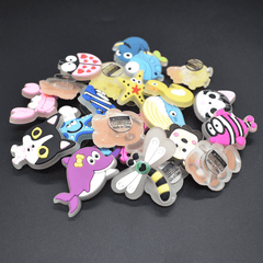 28pcs Random Glow Shoes Flower Shoes Buckle Cartoon Garden Shoes Accessories