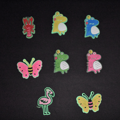 28pcs Random Glow Shoes Flower Shoes Buckle Cartoon Garden Shoes Accessories