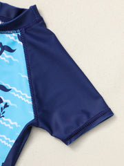 Boys Whale Swim Trunks & Tops Set for Beach Vacation