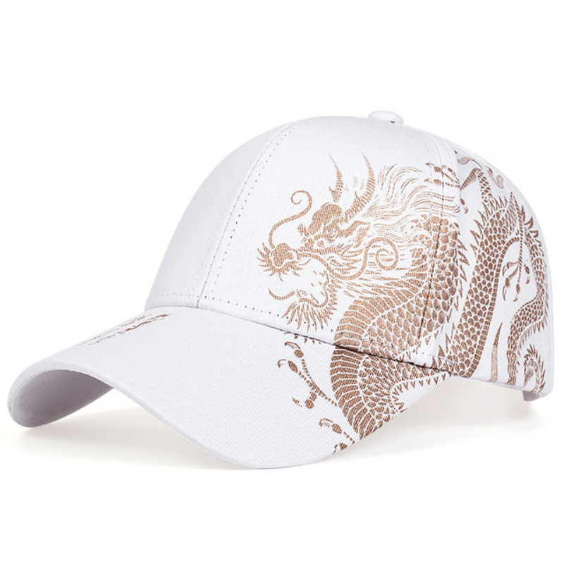 Chinese Dragon Pattern Sun Protection Hat Hip Hop Cap
