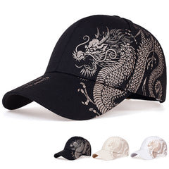 Chinese Dragon Pattern Sun Protection Hat Hip Hop Cap