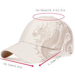 Chinese Dragon Pattern Sun Protection Hat Hip Hop Cap