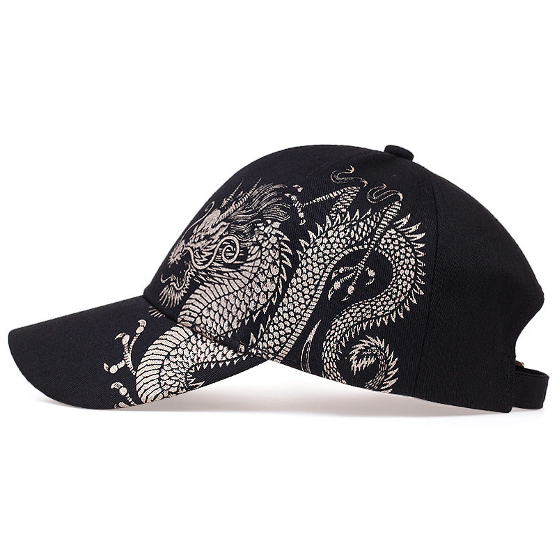 Chinese Dragon Pattern Sun Protection Hat Hip Hop Cap
