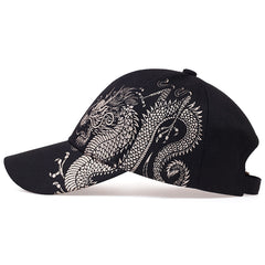 Chinese Dragon Pattern Sun Protection Hat Hip Hop Cap