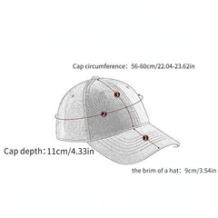 Pentagram Label Baseball Cap Solid Dad Hat