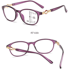 3-In-1 Multifocal Reading Glasses Anti-Blue Light Presbyopic Easy Look Near Far