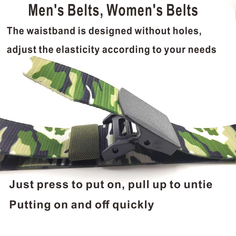 47in Men's Camo Nylon Tactical Belt Quick Release Buckle