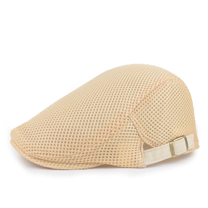 Adjustable Mesh Beret Breathable Peaked Cap