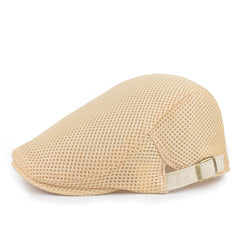 Adjustable Mesh Beret Breathable Peaked Cap