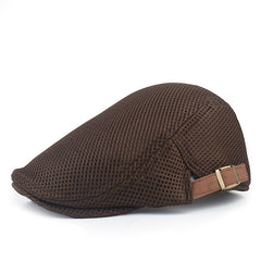 Adjustable Mesh Beret Breathable Peaked Cap