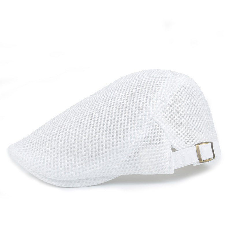 Adjustable Mesh Beret Breathable Peaked Cap