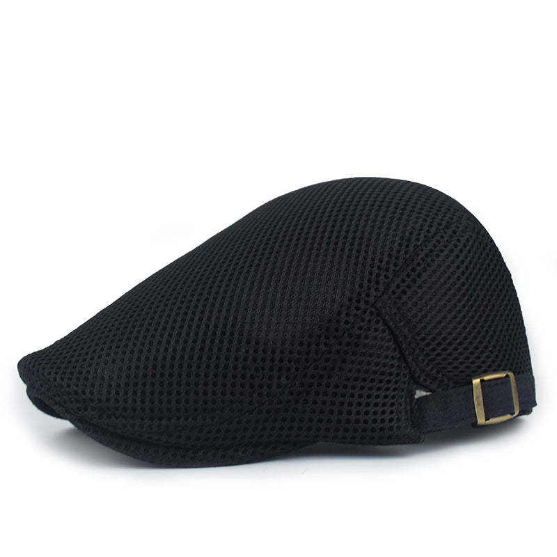 Adjustable Mesh Beret Breathable Peaked Cap
