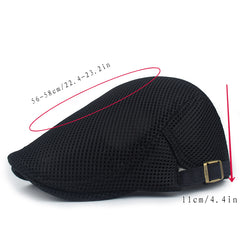 Adjustable Mesh Beret Breathable Peaked Cap