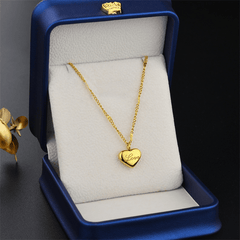 Heart Pendant Necklace Holiday Mother's Gift For Girls
