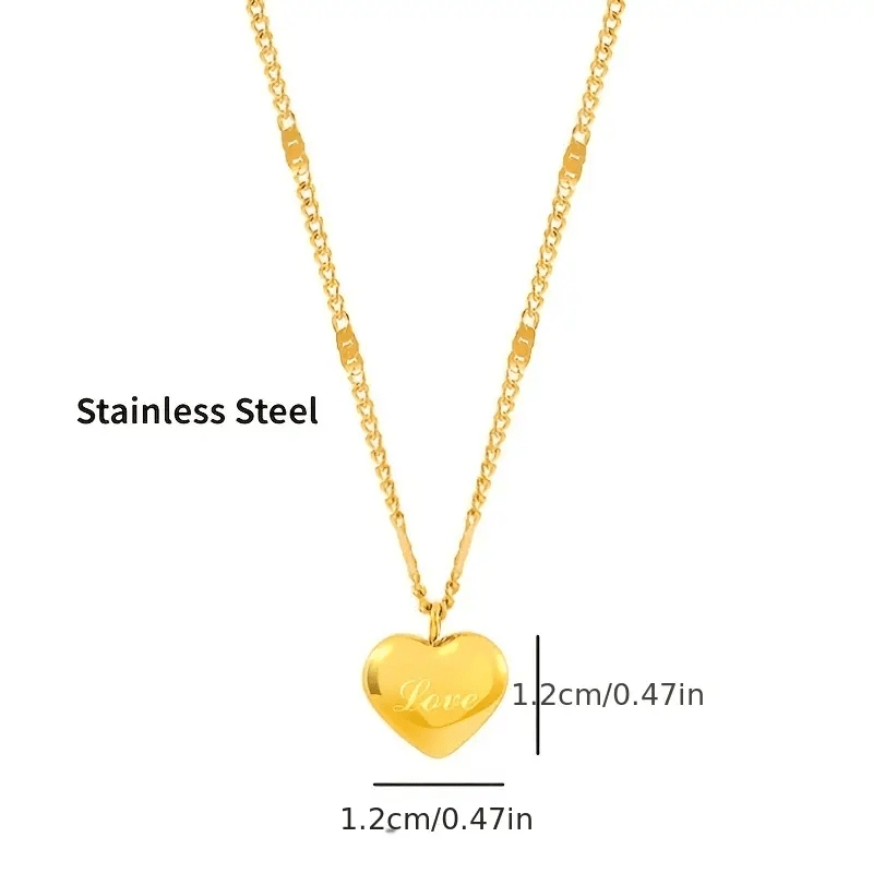 Heart Pendant Necklace Holiday Mother's Gift For Girls